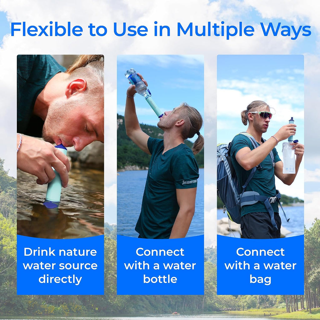 Portable Water Filter Straw, Camping Water Filter