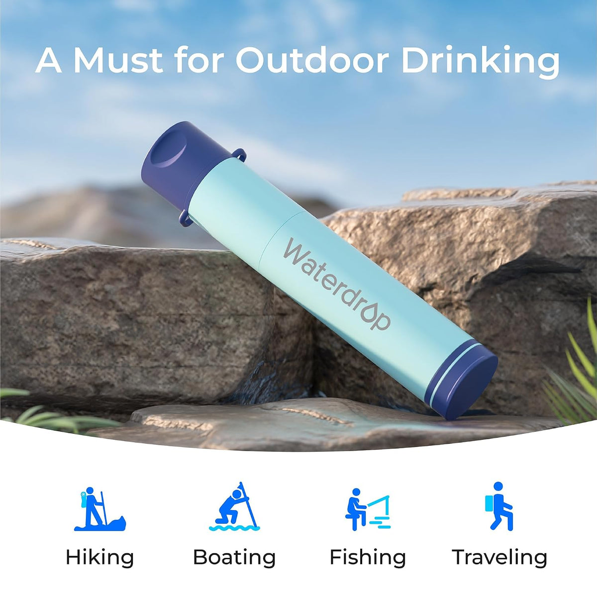 Portable Water Filter Straw, Camping Water Filter