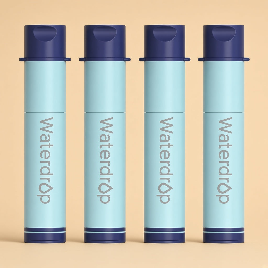 Portable water filter straws